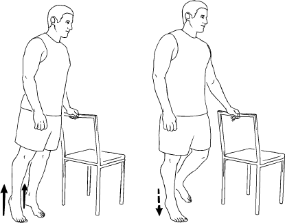 Plantarflexion Heel Lift Lowering Eccentric Double to